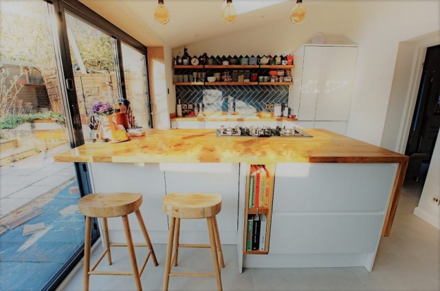 Single storey rear kitchen extension with bi-folds