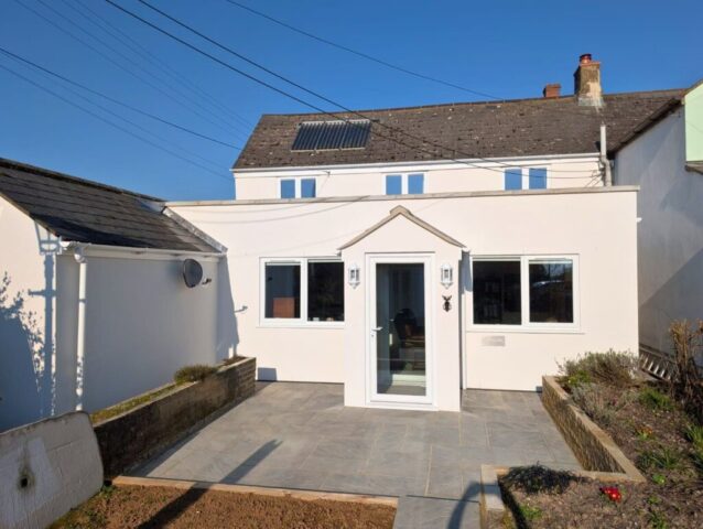 Single storey extension with front porch